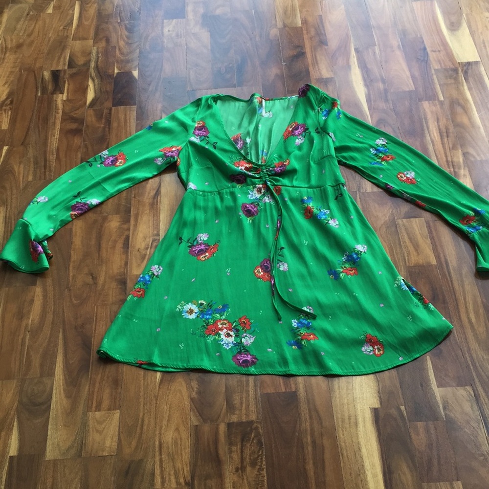 Free People Dress silky green size S